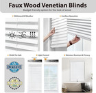 Cordless 2  Signature Faux Wood Blind  34  W X 60  H  Bark Brown