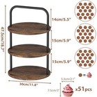 2pcs 3-tier Wooden Cake Stand W handle multipurpose Afternoon Tea   Buffet Riser