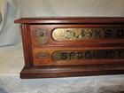 Vintage Clark s O n t  Spool Cotton 2-drawer Wood Cabinet