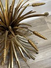 Vtg  Metal Midcentury Hollywood Regency Sheaf Of Wheat Table Gold   base Only 