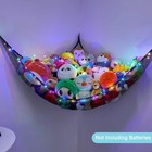 Stuffed Animals Net Or Hammock Kids Toy Storage Organizer With Led Light