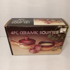 Set Of 2 French Onion Soup Style Handled Bowls Brown Glazed Vtg Target