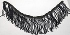 Antique Mourning Victorian Edwardian Adornment Beaded Fringe 3  X 14  C29-48