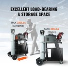 Welding Cart 2-tier 4 Drawers Welder Cart With 360   Swivel Wheels Heavy Duty