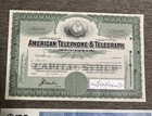  lot Of 3  Different At t American Telephone And Telegraph Stock Certificates