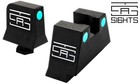 Tsa   Suppressor Height Glow Sights For Glock   17 19 34 45 47 Mos Optic Co-witnes
