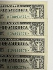 1995 Star Note Dollar Bill Uncirculated Unc Consecutive B District New York   