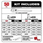 Milwaukee 48-22-9004 1 4  Drive Sae   Metric Socket Mechanics Tool Set - New