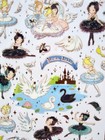 Funny Sticker World Swan Lake Sticker Sheet kawaii  