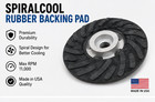 Spiralcool R425-r 4-1 2  Backing Pad 5 8-11 Medium 11 000 Rpm Made In Usa