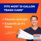 80 Trash Bags Garbage Bag Kitchen Heavy Duty White Drawstring Scented 13 Gallon