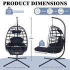 Hanging Egg Chair With Stand Leg Rest Outdoor W  Swinging Chair Indoor Woven