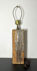 Vintage Studio Pottery Handcrafted Stoneware Square Pillar Table Lamp