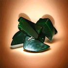 Lot Of 8 Large Green Geometric Shaped Bakelite Vintage Buttons