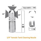 1 4 spray Nozzle 360   Auto-rotation For Cup Bottle Barrels Pipes Tube Tank Clean