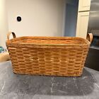 Primitive Splint Oak Wood Basket Xl Vintage Gathering Storage Laundry Antique