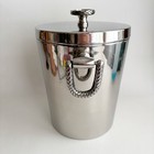 Ralph Lauren Equestrian Braid Ice Bucket Stainless Steel W  Lid Vintage