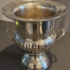French Vintage Champagne Bucket  Silver Plated Wine Cooler  Medici Bottle Cooler