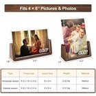 2 Pack 4x6 Wooden Frames  Break Free Acrylic Cover  Tabletop Display