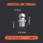 1 4 -28 Zerk Grease Fittings  Sae Grease Nipples With Straight  Grease Fittings