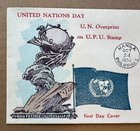 Philippines First Day Cover Fdc 1959 Un Day Cachet Upu Monument Overprint