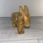 Vintage Handcrafted Polished Onyx Marble Stone Donkey Figure Figurine 4 5   x5    