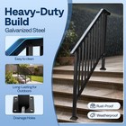 2 Pack Outdoor Stair Hand Rails 5 Step Porch Deck Railing Kit     Galvanized Steel
