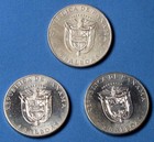 3 X 1970 Panama Sterling Silver 5 Balboas   1 Bu  2 Proof Crowns   Asw   3 18