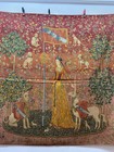 Vintage Fabulous French Aubusson Style Hand Printed Tapestry Pictorial Figurativ