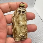 Old Chinese Natural Hetian Jade Hand-carved Exquisite  Pendants   Snuff Bottle