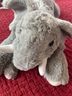 Fao Schwarz 17    Elephant Plush Laying Flat Stuffed Animal Toy 2020 Gray