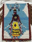 Vtg Beaded Fringe Native American Indian Leather Bag New