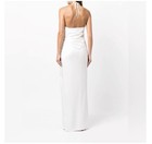 Jonathan Simkhai Halter White Satin Dress gown Nwt Women   s Size 4  Msrp  795