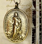 Antique 18th Century Hamerani Medal Blessed Sacrament Immaculate Conception