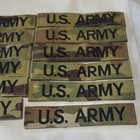 12 U s  Army Ocp Camouflage Name Tape Patches Lot - Hook And Loop