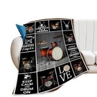 Taimeng Throw Blankets Set Rock Music Blanket  Musical Instrument 40 x50  Drum