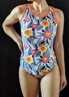 Plum Practicewear Gymnastics Leotard Racerback Floral Print Size As