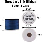Threadart 100  Pure Silk Ribbon - 2mm Purple Passion  - No  601 - 10 Meters