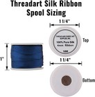 Threadart 100  Pure Silk Ribbon -2mm Brown - No  671- 10 Meters