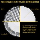 Glow Ez Lock 28  Deep Parabolic Quick Softbox  16-sided Parabolic Softbox Opens