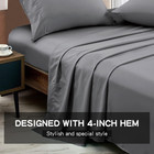 Queen Flat Sheet - Brushed Microfiber Top Sheet - Ultra Soft   Breathable - Wrin