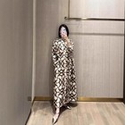 Max Mara Womens New Crew Collar Silk Printed Shirt Medium And Long Dress