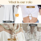 10 Pcs Scarf Ring And Slides For Scarves T Shirt Tie Clips For Women Shirt Clips