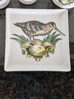 Porcelaine D auteuil France Condiment Set Dicasse woodcock Salt Pepper Mustard