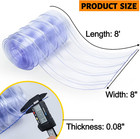 Plastic Vinyl Replacement Strip 8  X 8  Door Curtain  Clear Pvc Freezer Curtain 