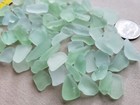 Pure Beach Sea Glass Surf Tumbled Foam Light Green Small Mosaic Craft Damage H04