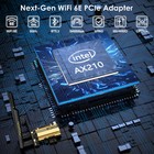Wifi 6e Pcie Network Card Ax5400 For Desktop Pc Tri-band Intel Ax210 Bt5 3
