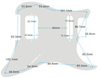 Custom For Fender Stratocaster 11 Hole Hs Style Guitar Pickguard 3-ply White