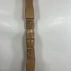 Vintage Mcm 22    Hand Carved Wooden Indian Totem Fork Wall Decor Tribal Design