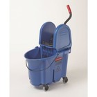 Rubbermaid Commercial Wavebrake 2 0 35 Qt Down-press Mop Bucket And Wringer Blue